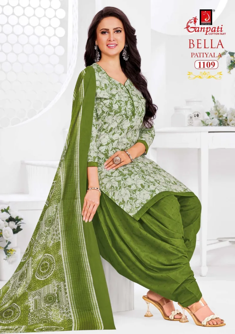 Bella Patiyala Vol 11 By Ganpati Cotton Readymade Patiyala Dress 